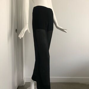 CHANEL Black Wide Leg Pants
